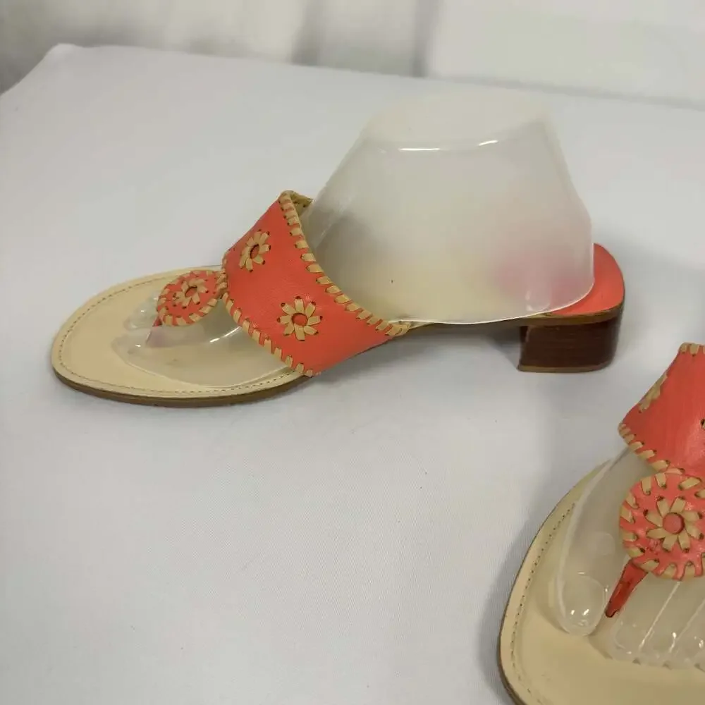 Apostrophe Jaclyn Coral Leather Block Heel - Picture 3 of 7